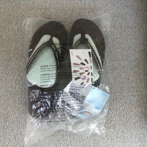 NWT Rainbow Sandals w/ Swarovski Crystals